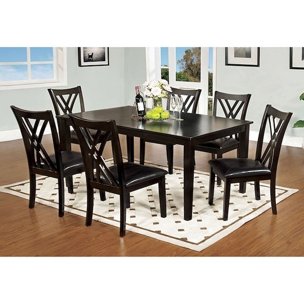 Furniture of America Springhill 5 Piece Dining Table Set