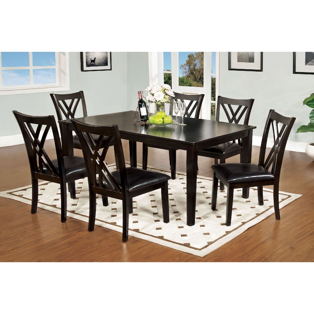 Furniture of America Springhill 5 Piece Dining Table Set
