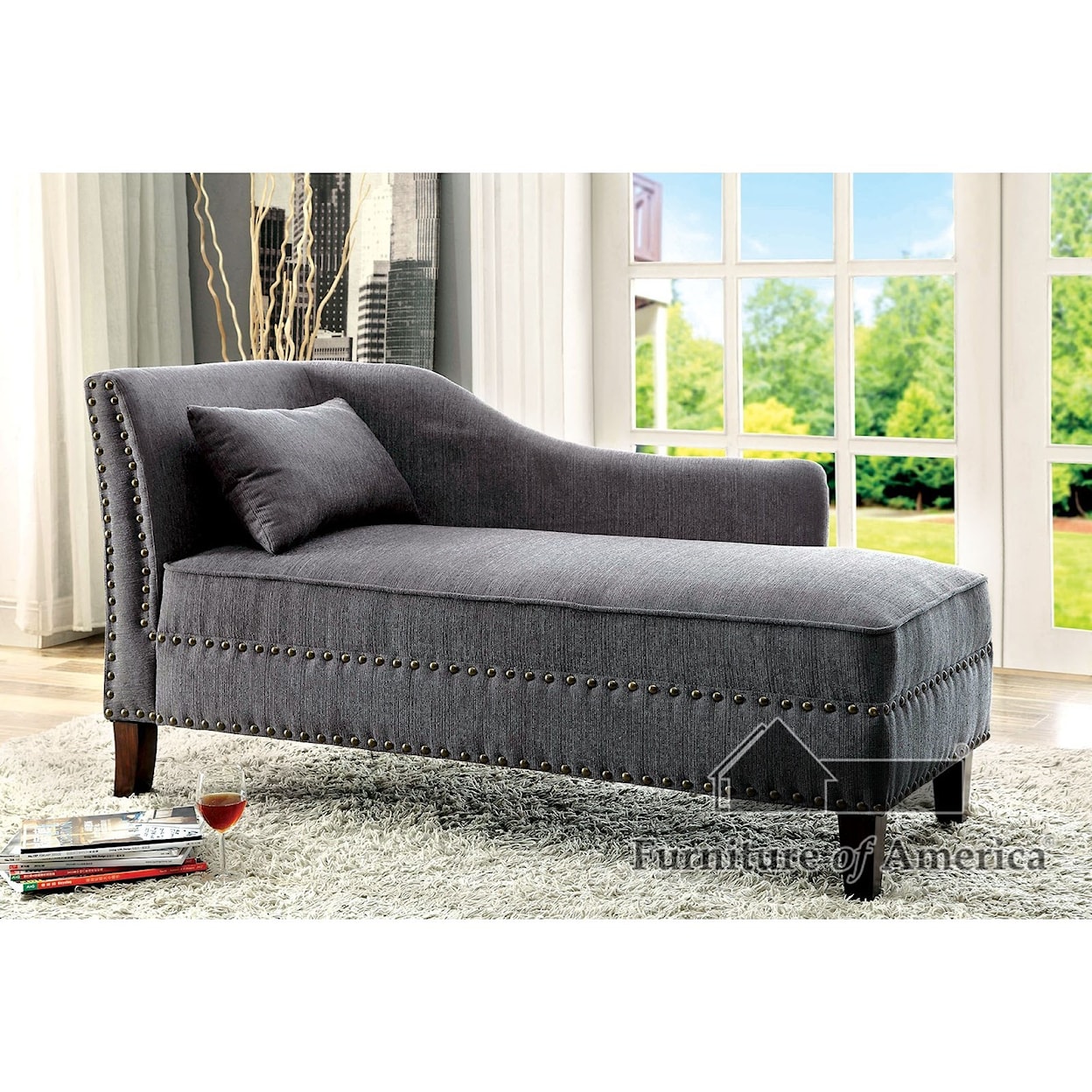 Furniture of America Stillwater Chaise