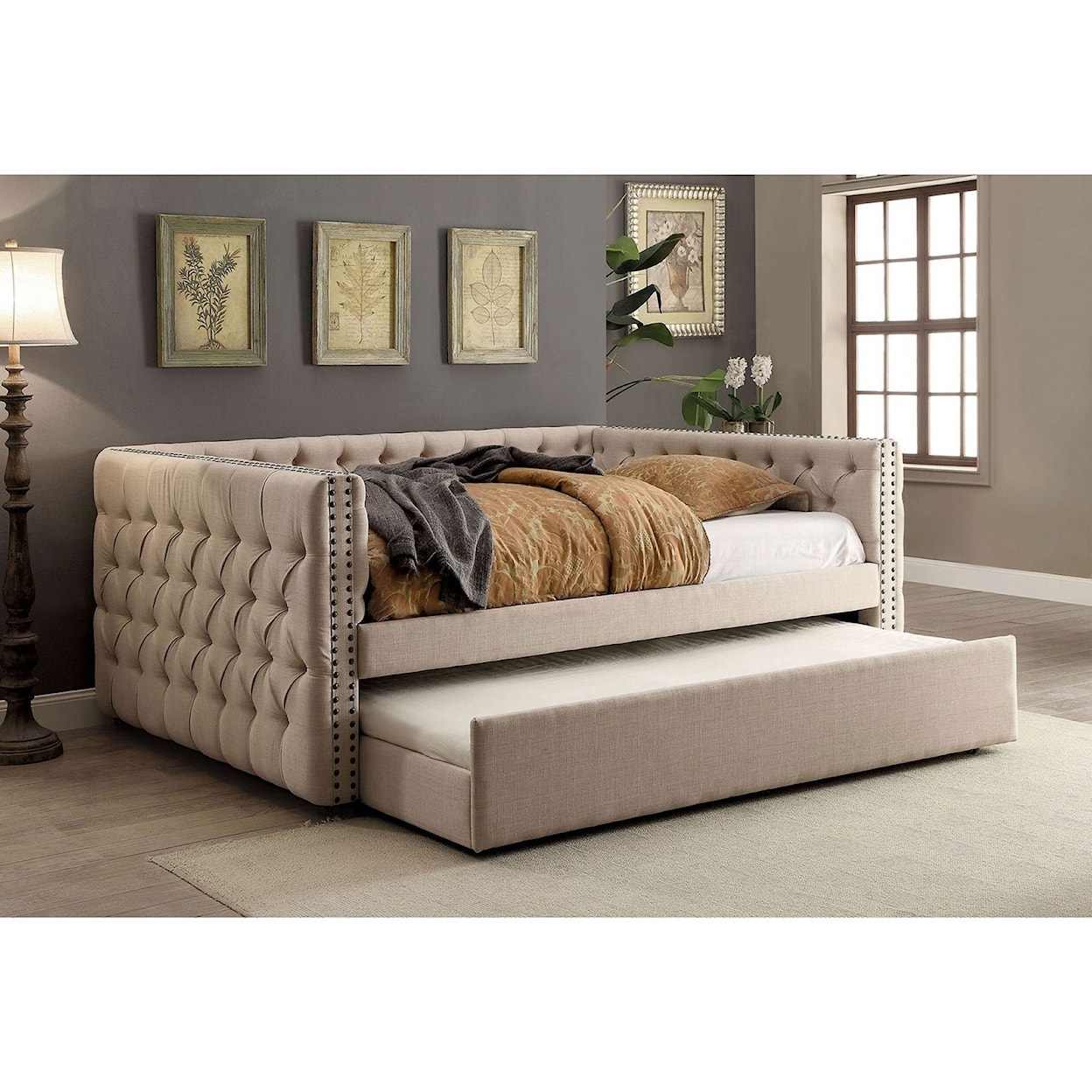 Furniture of America - FOA Suzanne Full Daybed with Trundle