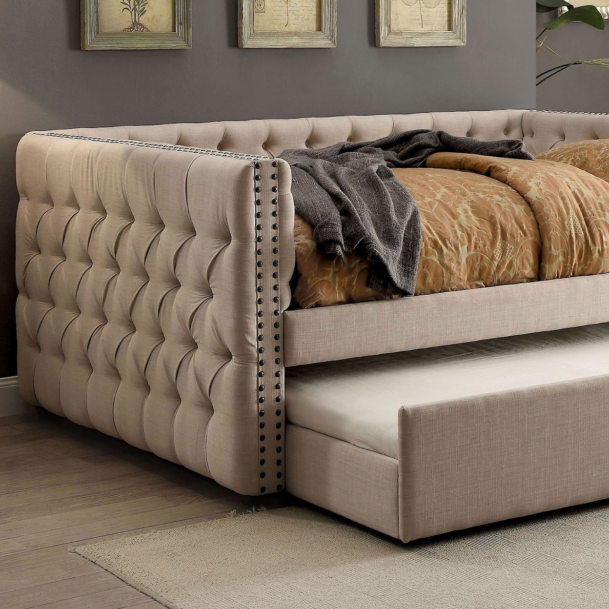 FUSA Suzanne Full Daybed with Trundle