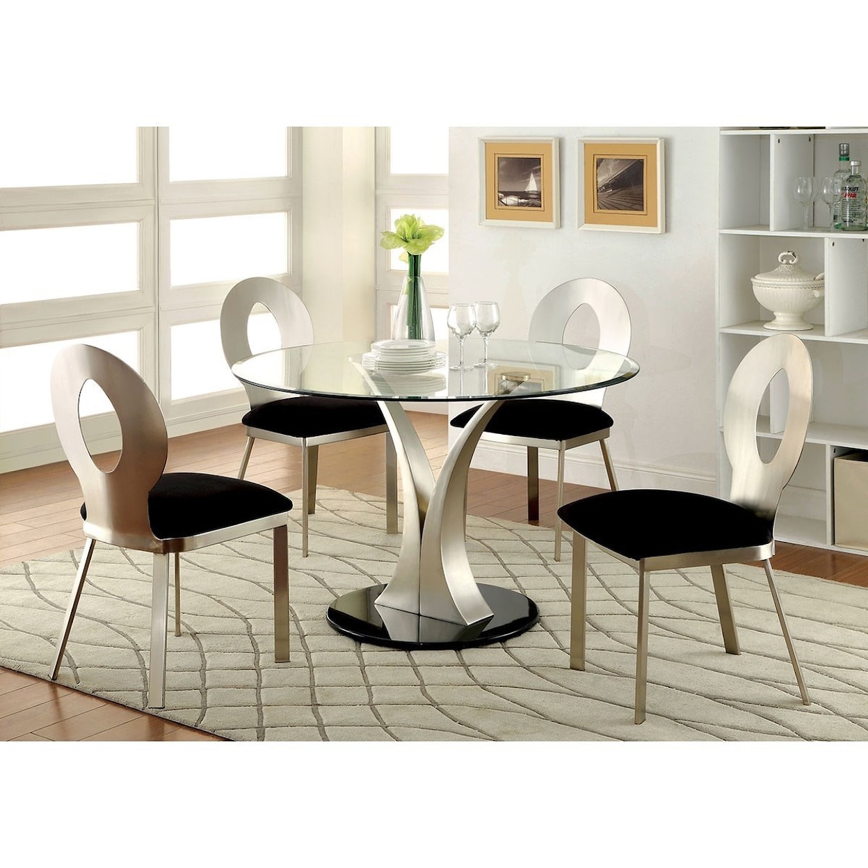 Furniture of America Valo Round Dining Table