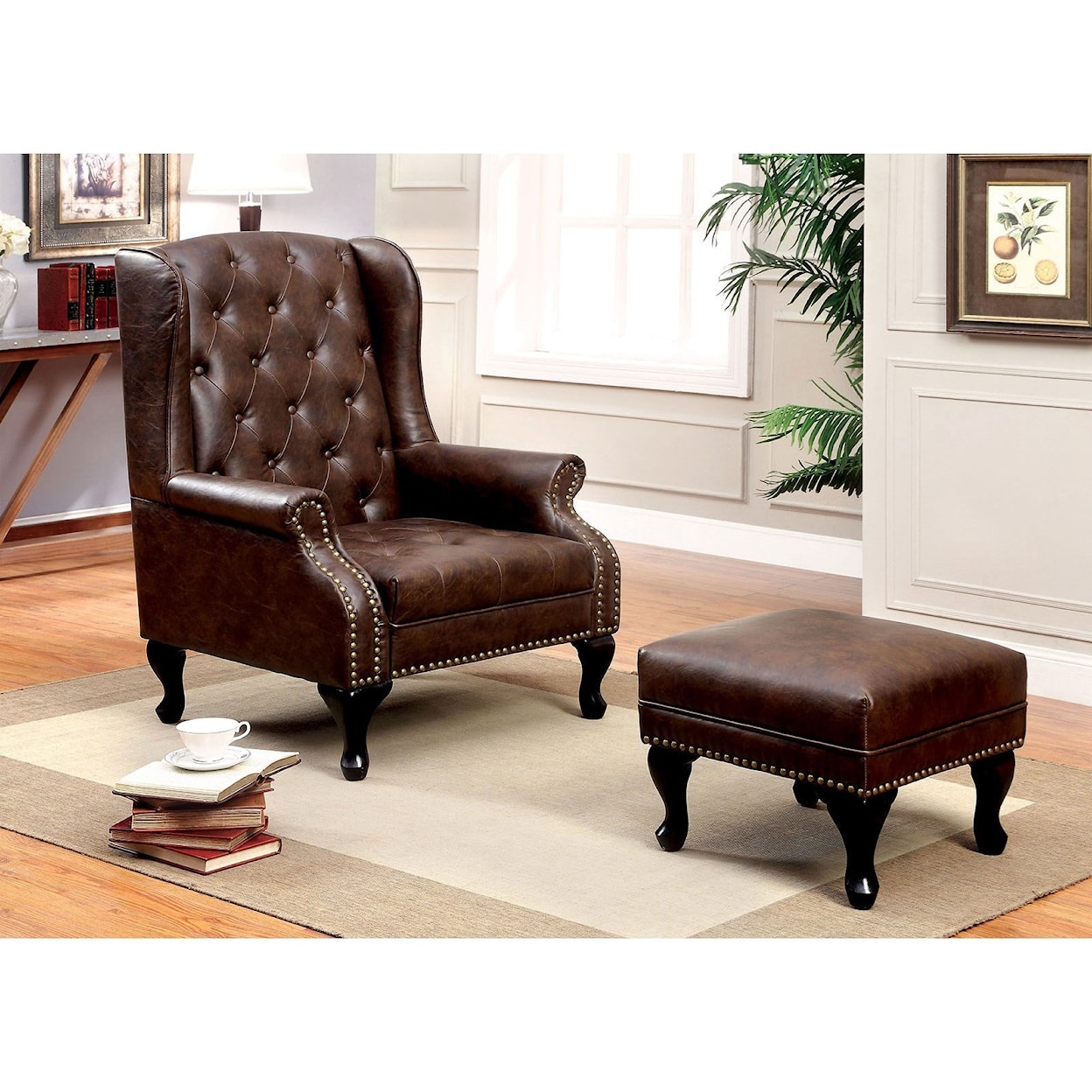 Furniture of America - FOA Vaugh Ottoman
