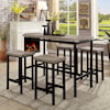 Furniture of America - FOA Vilvoorde 5 Piece Table and Stool Set