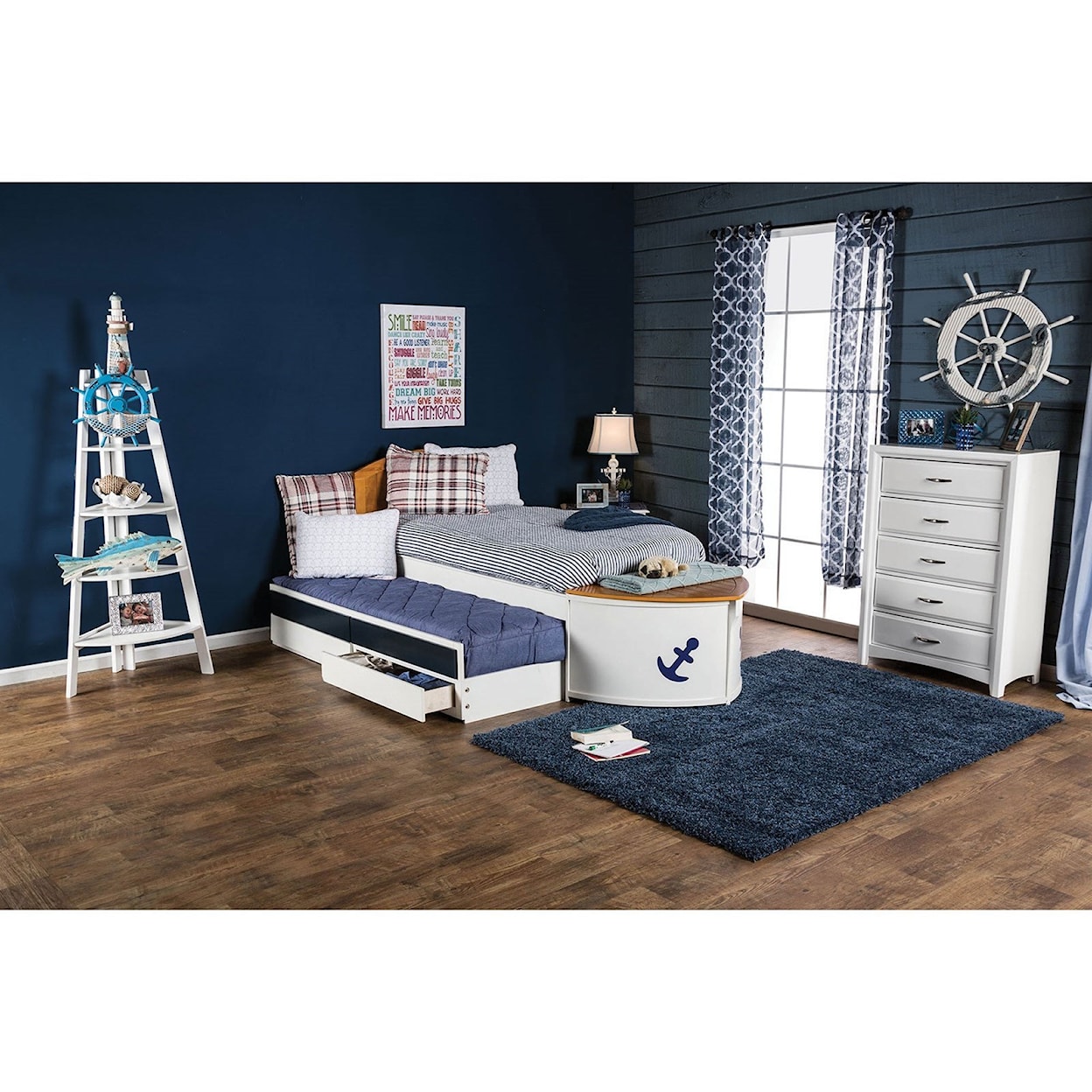 Furniture of America - FOA Voyager Twin Bed w/ Trundle and Drawers