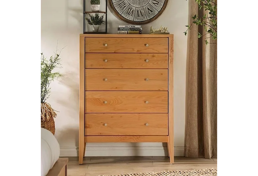Willamette 5-Drawer Chest by Furniture of America at HomeWorld Furniture