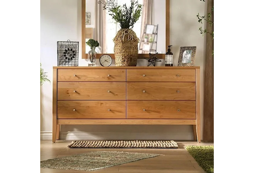 Willamette 6-Drawer Dresser by Furniture of America at HomeWorld Furniture