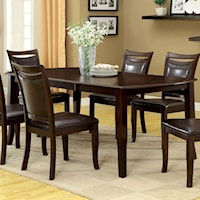 Transitional Rectangular Dining Table with 1 Table Extension Leaf