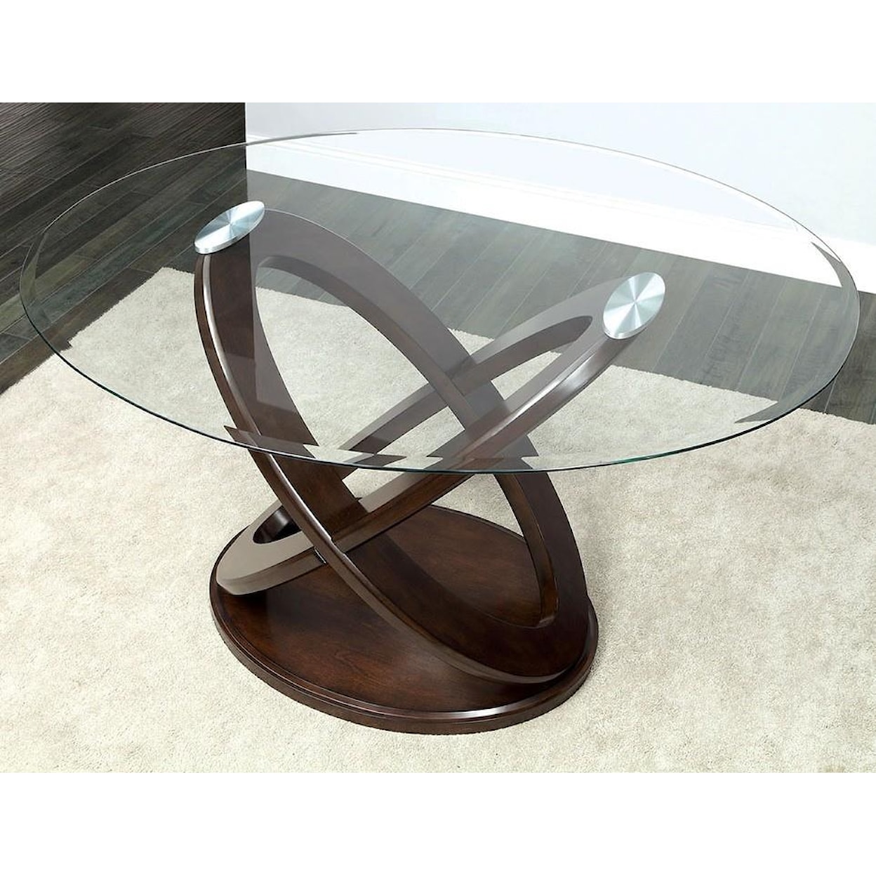 Furniture of America - FOA Antenna II Glass Top Counter Height Table