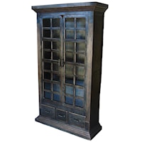 Pistashio Traditional 2-Door 3-Drawer Bookcase