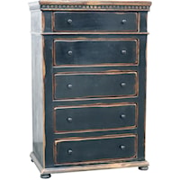 5 Drawer Chest w/ Bun Feet