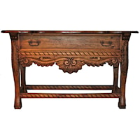 Medallion Reclaimed Wood Traditional 1-Drawer Console Table