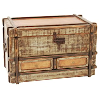 Fontana Solid Wood Travelers Trunk with Hand Forged Solid Brass Hardware