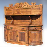 Traditional Solid Wood Buffet with Hutch
