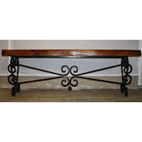 Iron Console Table with Scrolling Base