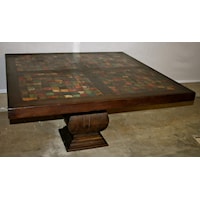 Rectangular Pedestal Mosaic Table
