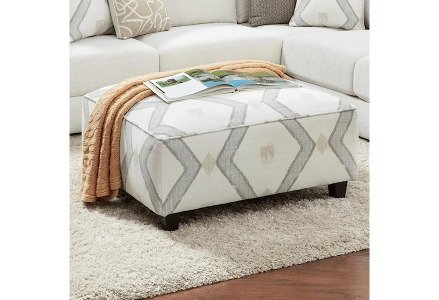 2330 TRUTH OR DARE Square Ottoman by Fusion Furniture at Howell Furniture