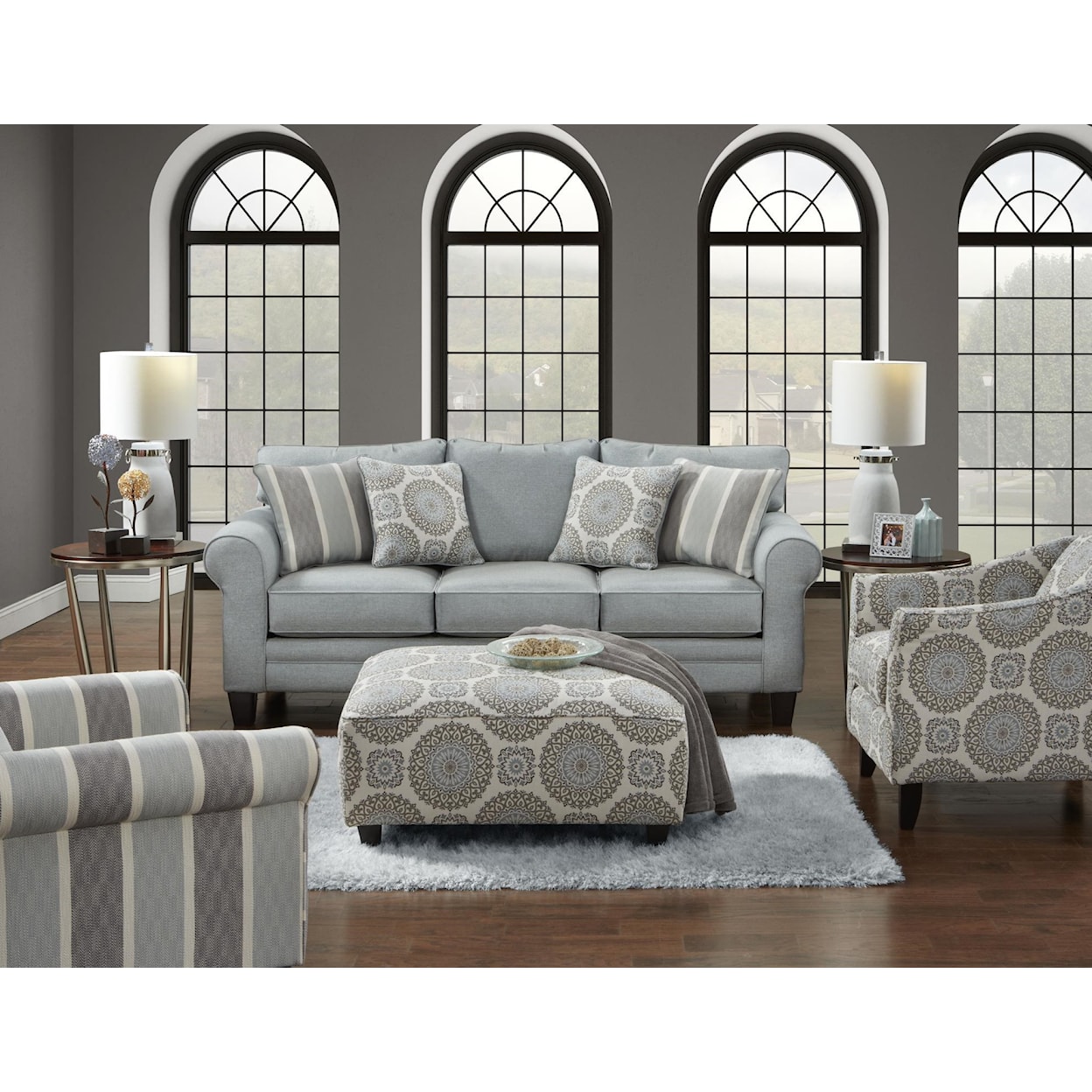 Fusion Furniture 1140 Grande Mist Grande Mist Living Room