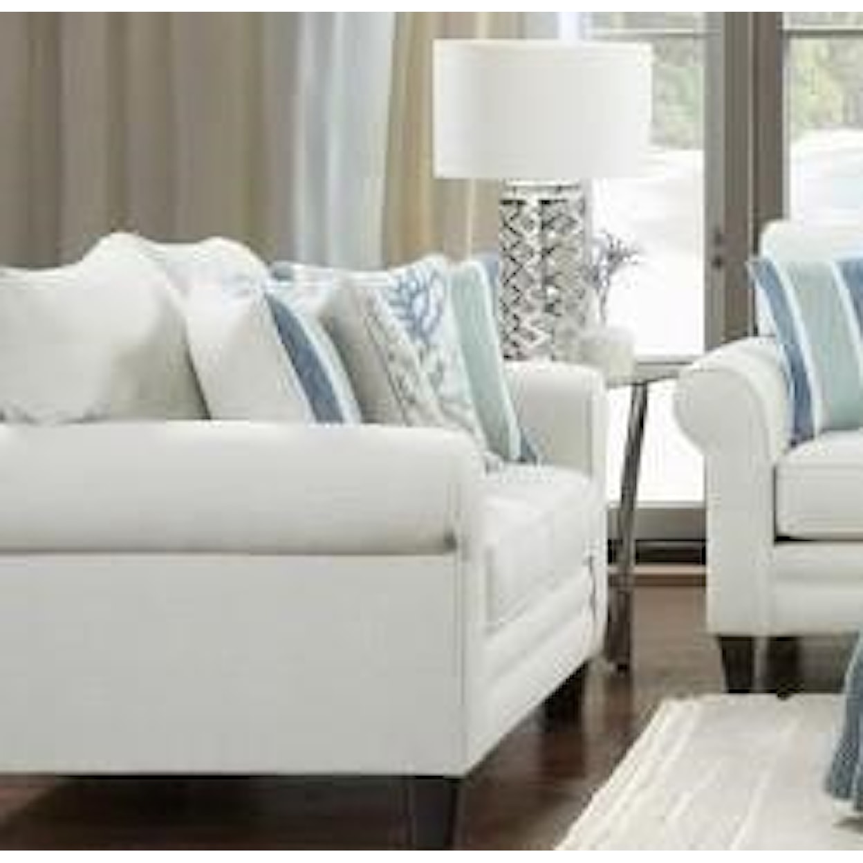 Fusion Furniture 1140 LABYRINTH SKY 1141 Loveseat