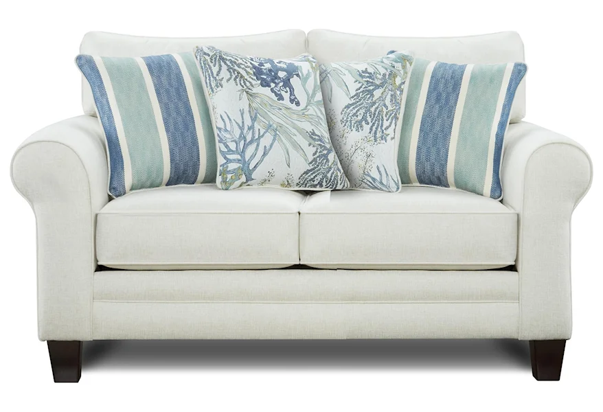 1140 LABYRINTH SKY Loveseat w/ Accent Pillows by Kent Home Furnishings at Johnny Janosik