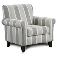 Print Fabric Accent Chair
