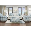 Fusion Furniture 1140 LABYRINTH SKY 532 Striped Coastal Chair