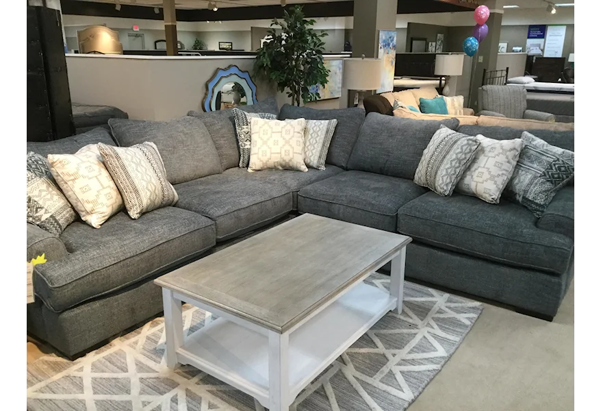 2000 HANDWOVEN SLATE RIVERDALE 3 Pc Sectional by Fusion Furniture at VanDrie Home Furnishings