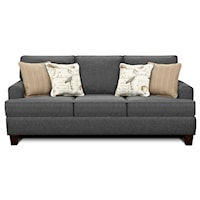 Contemporary Sofa with Small Track Arms