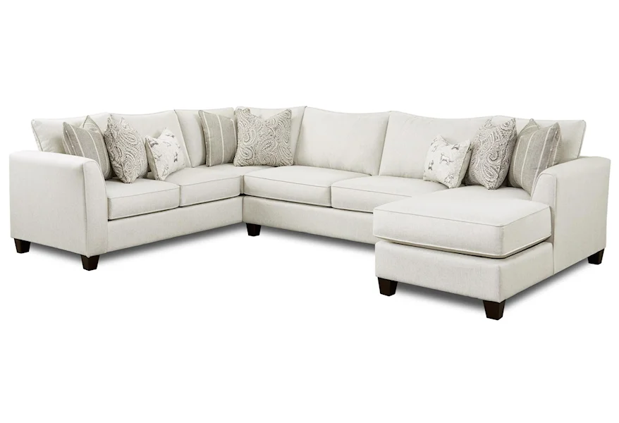 28 HOMECOMING STONE (REVOLUTION) 3-Piece Sleeper Sectional with Chaise by Kent Home Furnishings at Johnny Janosik