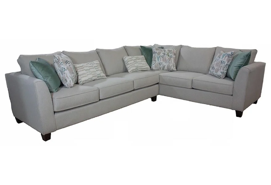 28 WENDY LINEN 2 Seat Sectional by Fusion Furniture at Esprit Decor Home Furnishings