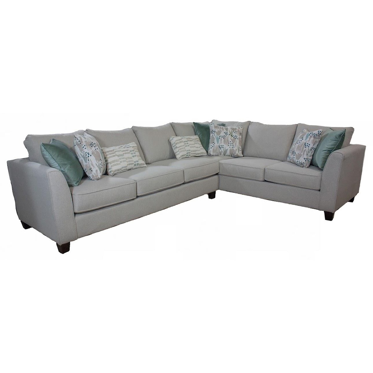 Fusion Furniture 28 WENDY LINEN 2 Seat Sectional
