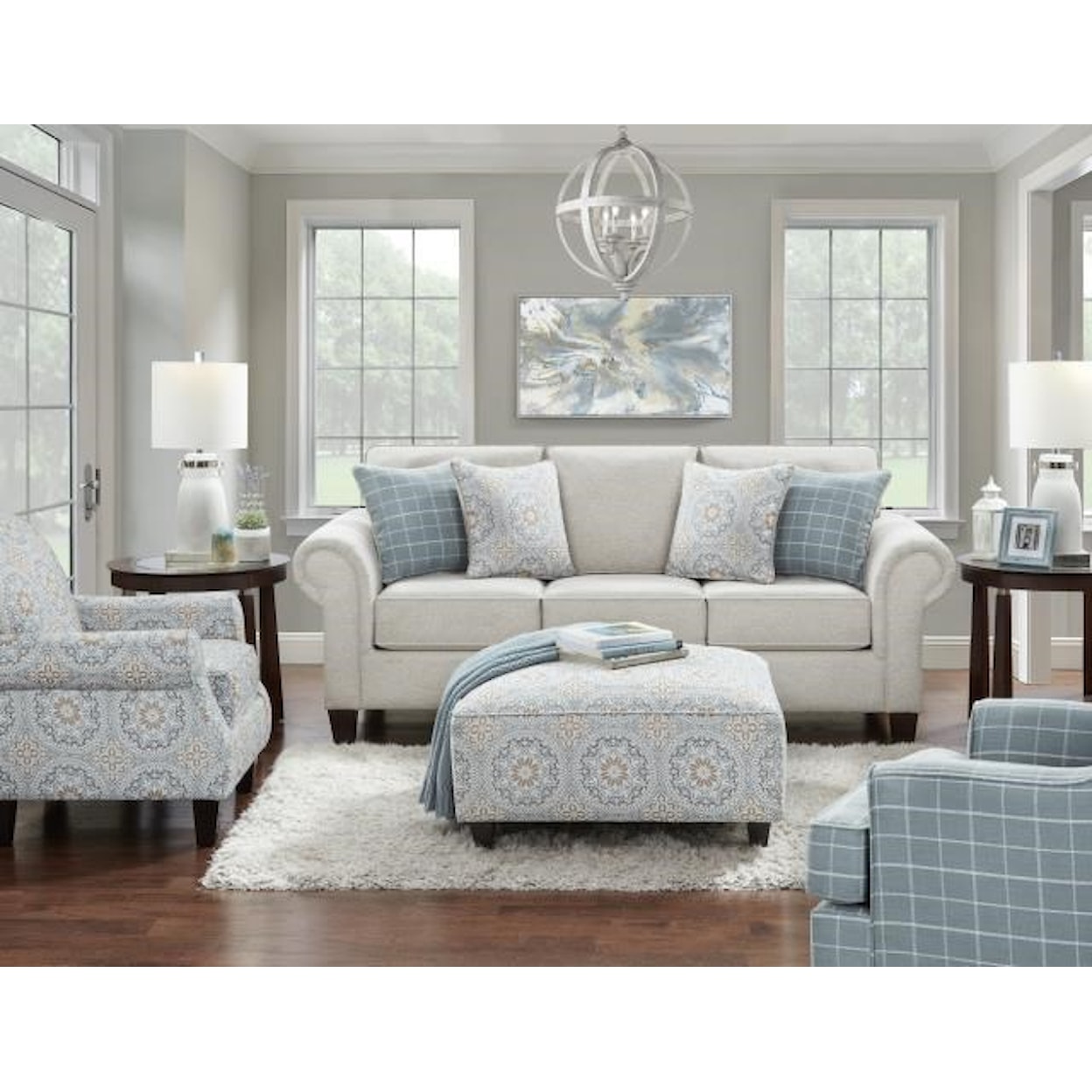 Fusion Furniture 3100 BATES NICKLE Stationary Living Room Group