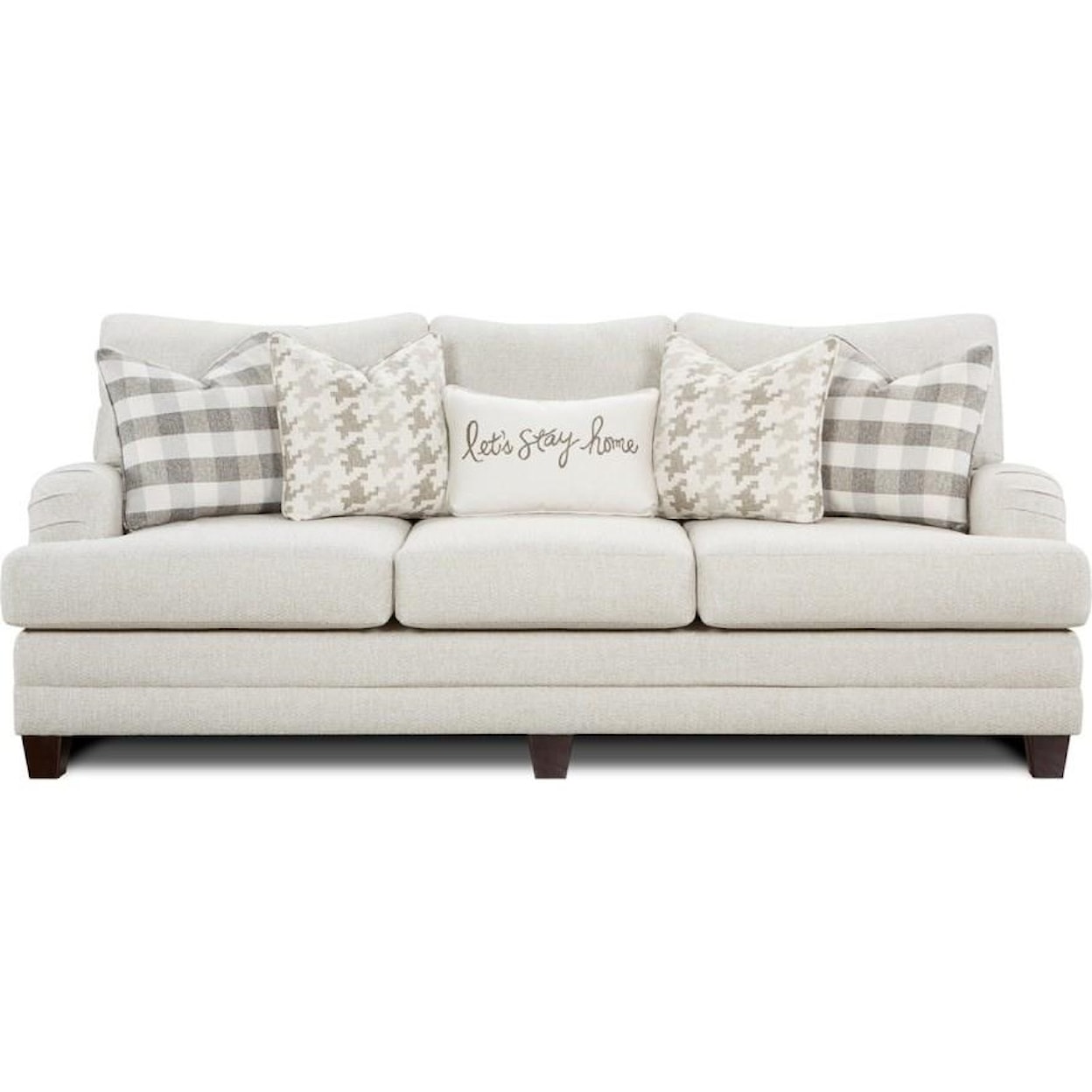Fusion Furniture 4480-KP TRANSITIONAL SOFA WITH SETBACK ARMS