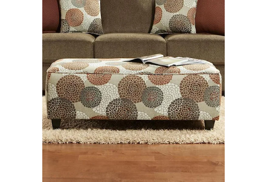Cornell Cocoa Ottoman by Kent Home Furnishings at Johnny Janosik