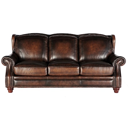 Traditional Leather Sofa