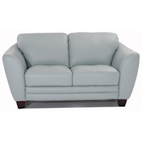 Transitional Leather Loveseat