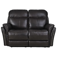 Transitional Electric Motion Loveseat with Nailhead Trim