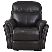 Transitional Electric Recliner with Pillow Arms
