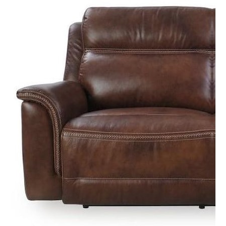 Electric Motion Leather Recliner with Power Headrest