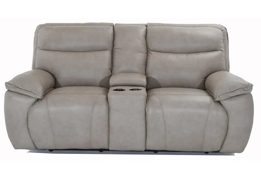 E1578 Console Power Reclining Sofa by Futura Leather at Baer's Furniture