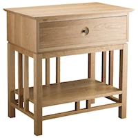 Nightstand with 1 Drawer and Shelf 