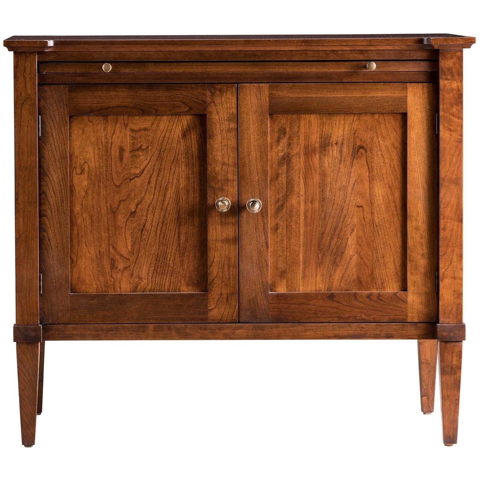 Two Door Customizable Nightstand with Pullout Shelf