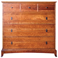 6 Drawer Dresser with Short, Flared Legs