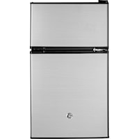 GE® Double-Door Compact Refrigerator