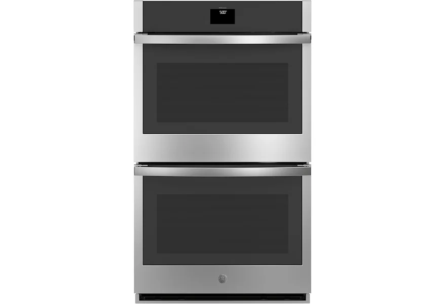 Electric Wall Oven 5 Cu. Ft. 30" Smart Convection Double Oven by GE Appliances at Furniture and ApplianceMart