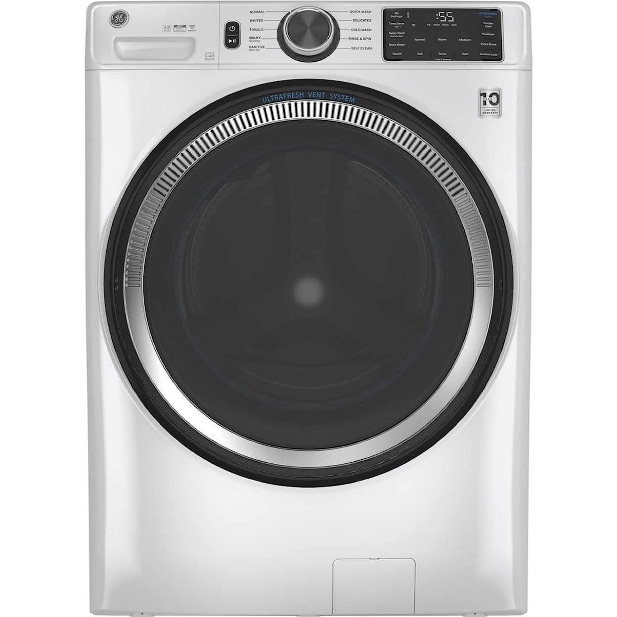 GE Appliances Front Load Washers - GE GE® 4.8 cu. ft. Capacity Smart Washer