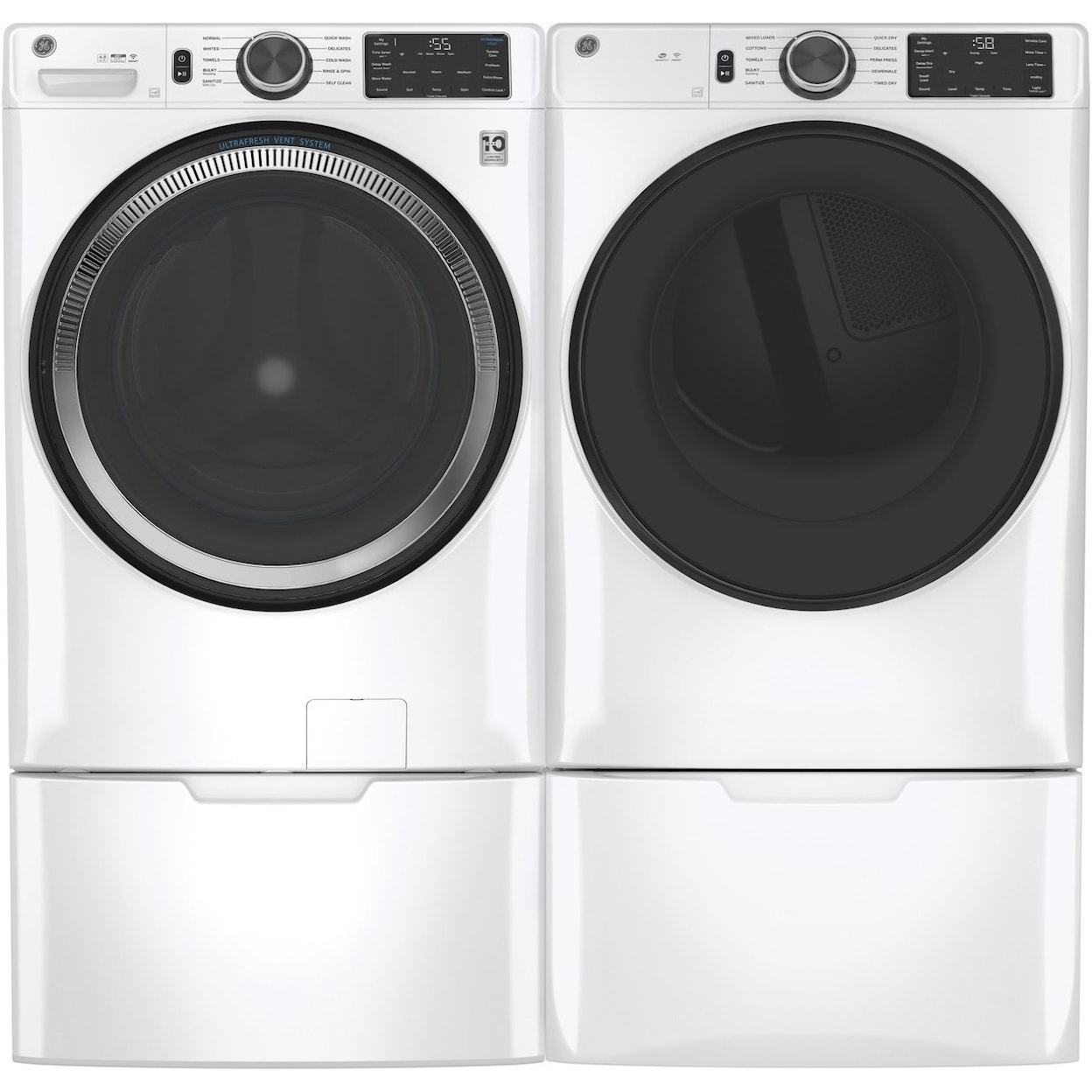 GE Appliances Front Load Washers - GE GE® 4.8 cu. ft. Capacity Smart Washer