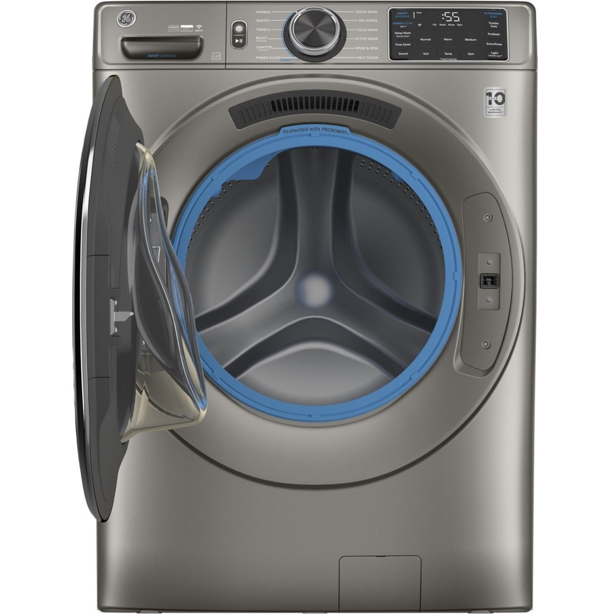 GE Appliances Front Load Washers - GE GE® 4.8 cu. ft. Capacity Smart Washer