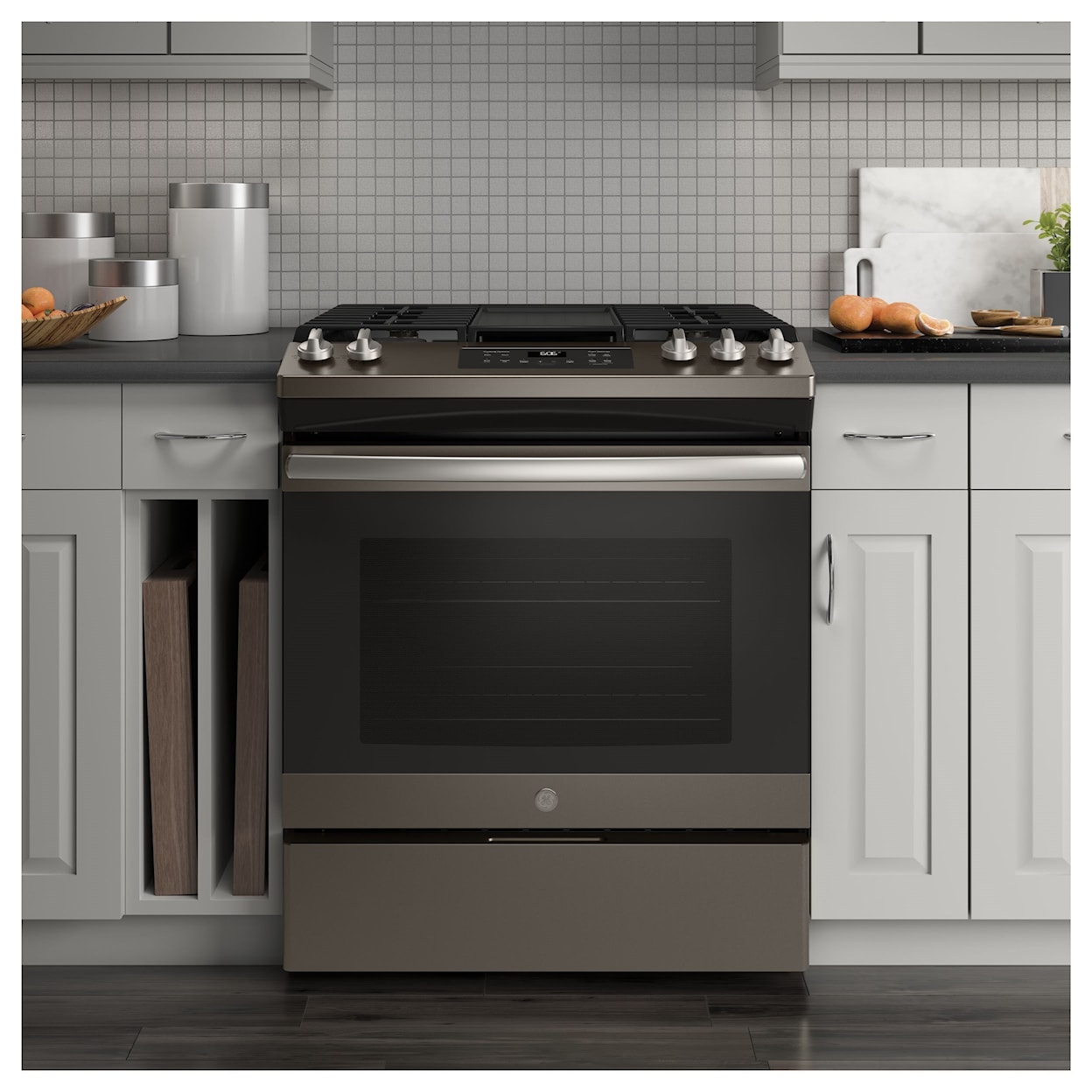 GE Appliances Gas Ranges 30" Slide-In Front Control Gas Range