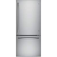 GE® Series ENERGY STAR® 20.9 Cu. Ft. Bottom Freezer Refrigerator